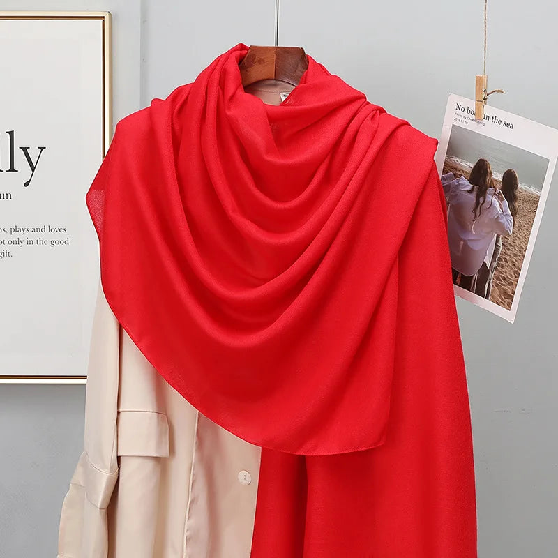 SatinÉclat™ Plain Solid Scarf for Women