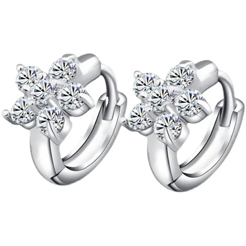 Elara Jewelry™ Celeste Floral Hoop Earrings