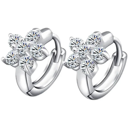 Elara Jewelry™ Celeste Floral Hoop Earrings