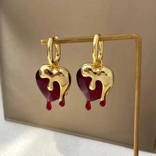 Elara Jewelry™ Melting Heart Drip Earrings