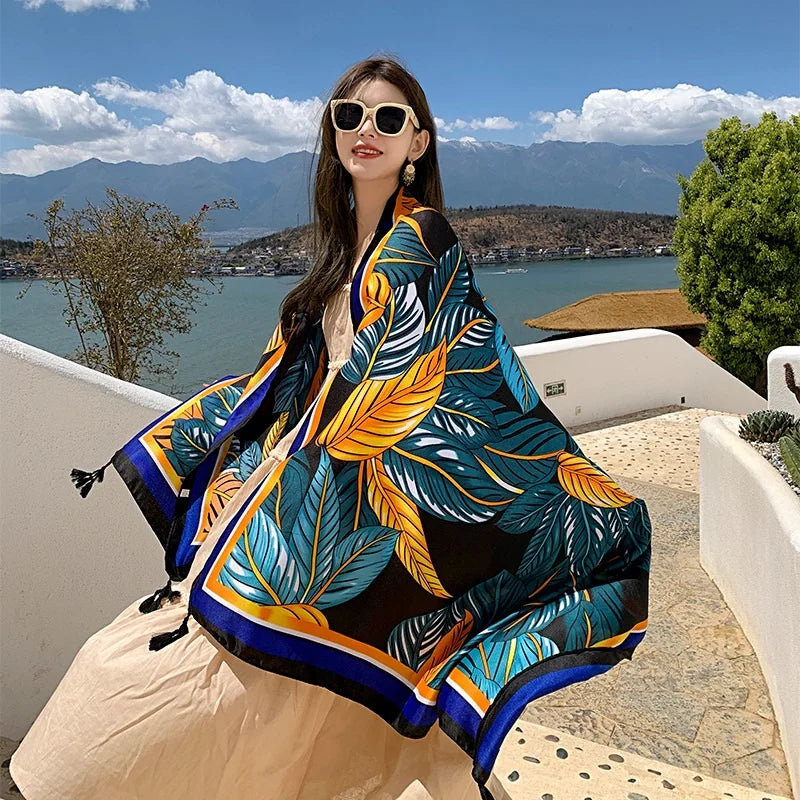 SeaLure™ Aura Artisanal Silk-Blend Shawl