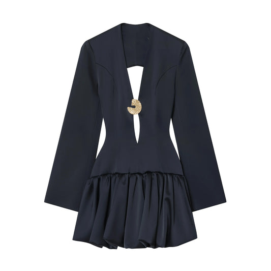 Amoura Dresses™ Deep V-Neck Party Dress