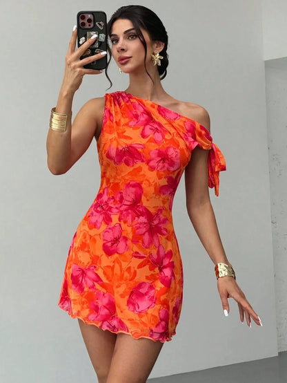 Amoura Dresses™ Summer Floral Print Mini Dress