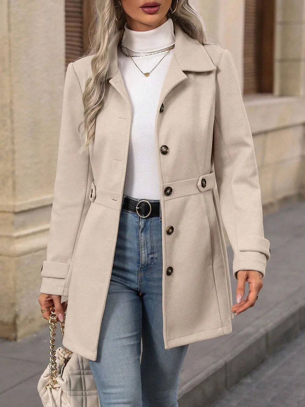 Lunara Winter™ Manteau en laine élégant pour l'automne
