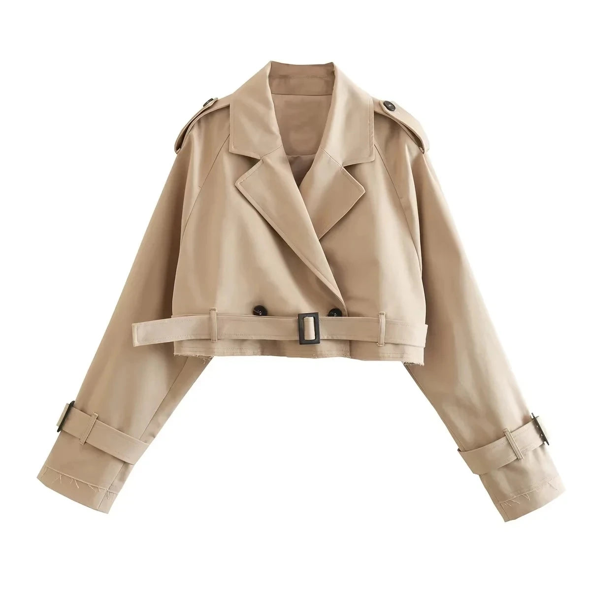 Lunara Winter™ Belt Cropped Trench Jacket