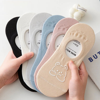 Lunara Winter™ 6 Pairs Teddy Boat Socks