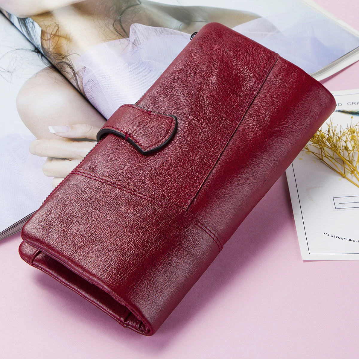 ÉlanBag™ Langes Portemonnaie aus echtem Leder