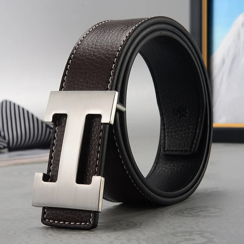 ÉlanBag™ Leather Buckle Metal Belt