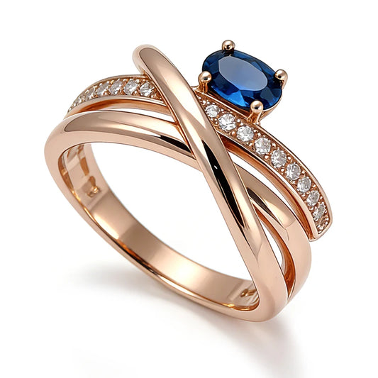 Elara Jewelry™ Royal Sapphire Embrace Ring