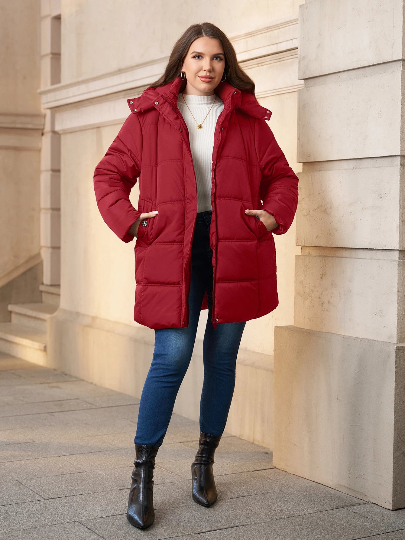 Plumífero con capucha desmontable Lunara Winter™