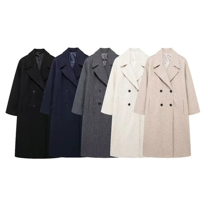 Lunara Winter™ Classic Double-Breasted Wool Coat