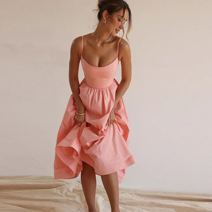 Amoura Dresses™ Delicate Midi Strap Dress