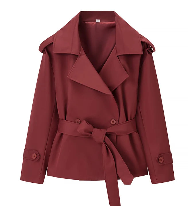 Lunara Winter™ Lapel Lace-Up Trench Coat