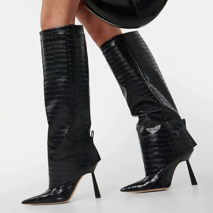 Solenne Shoes™ Knee-High Pointed Toe Fashion Boots