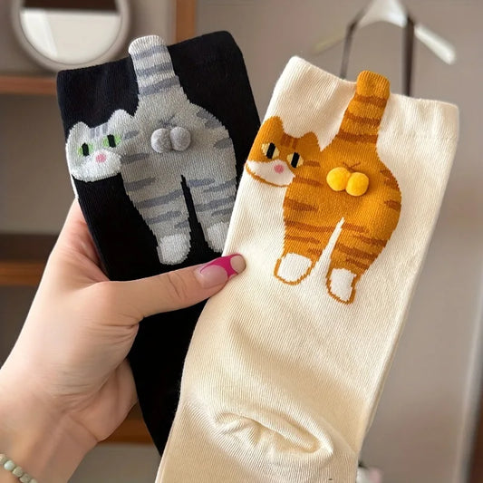 Lunara Winter™ 2-Pair 3D Cute Cat Socks