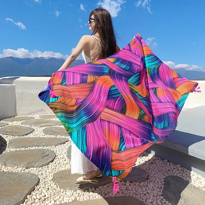 SeaLure™ Aura Artisanal Silk-Blend Shawl