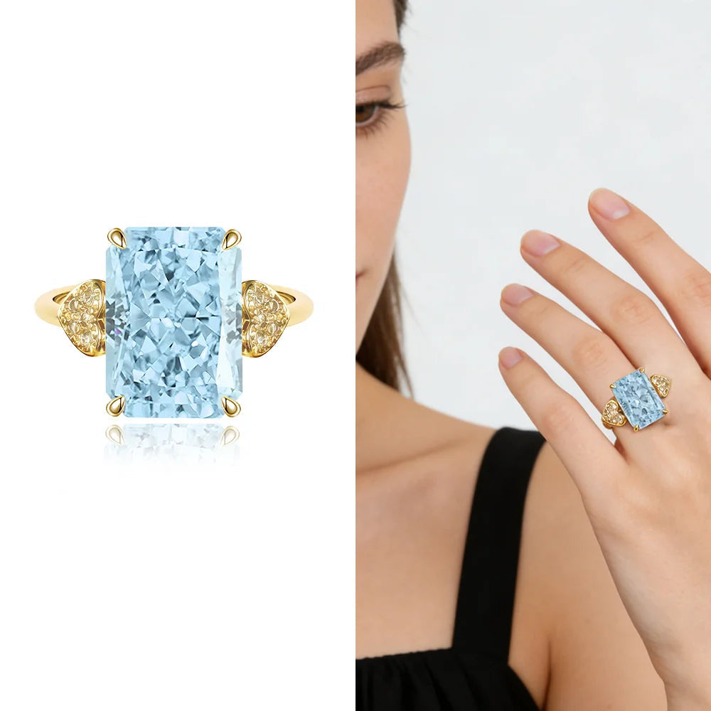 Elara Jewelry™ Aurora Prism Statement Ring