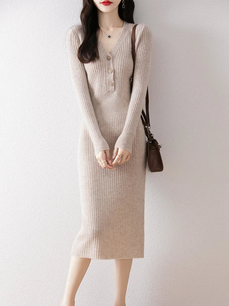 Amoura Dresses™ Pulloverkleid Mitte