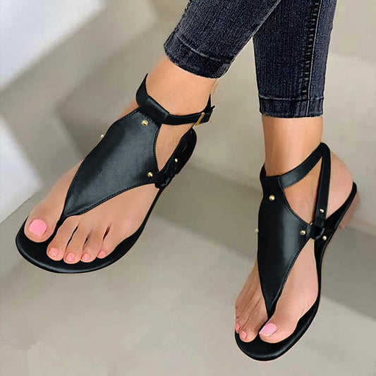 Solenne Shoes™ Clip Toe Flat Sandals