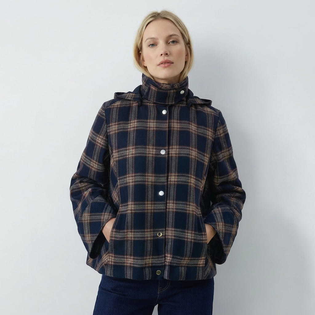 Lunara Winter™ Women Plaid Hooded Jacket