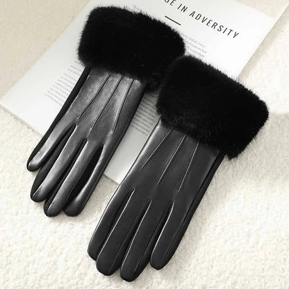 Lunara Winter™ Damen-PU-Lederhandschuhe
