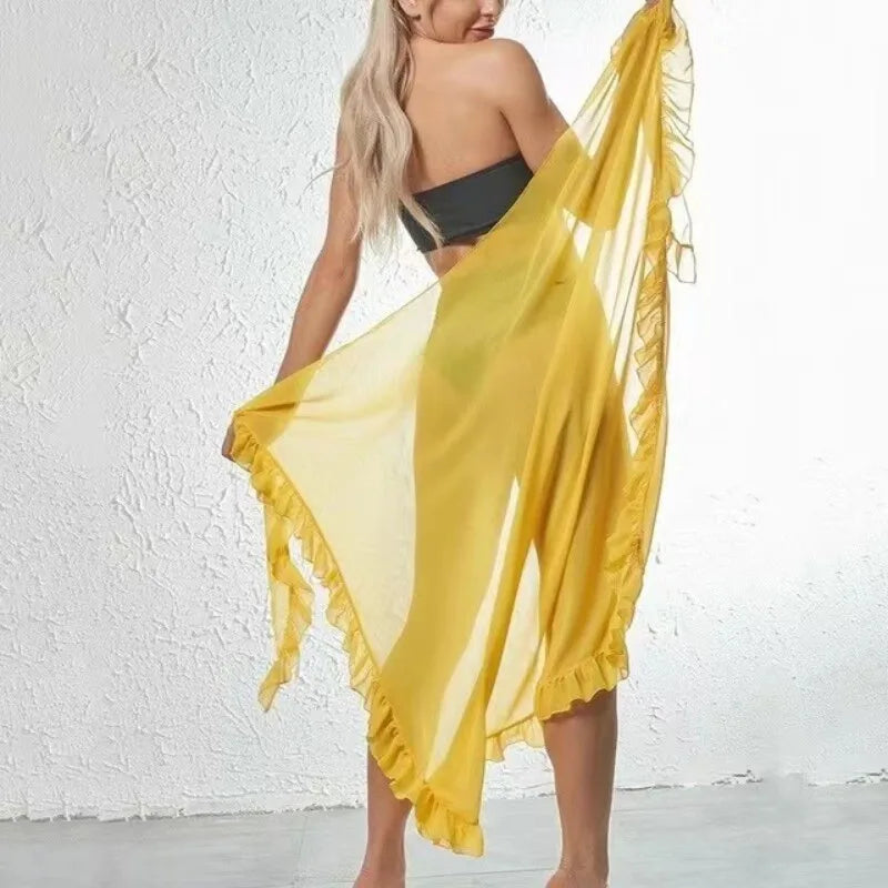 SeaLure™ Seraphina Maxi Sarongue com babados