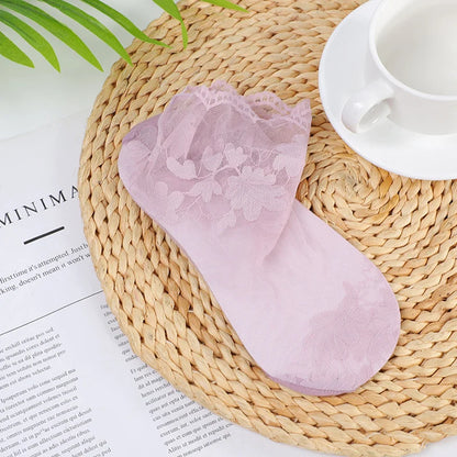 Lunara Winter™ 5 Pairs Lace Transparent Socks