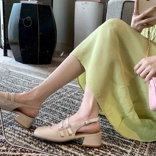 Solenne Shoes™ Retro Square Toe Chunky Heel