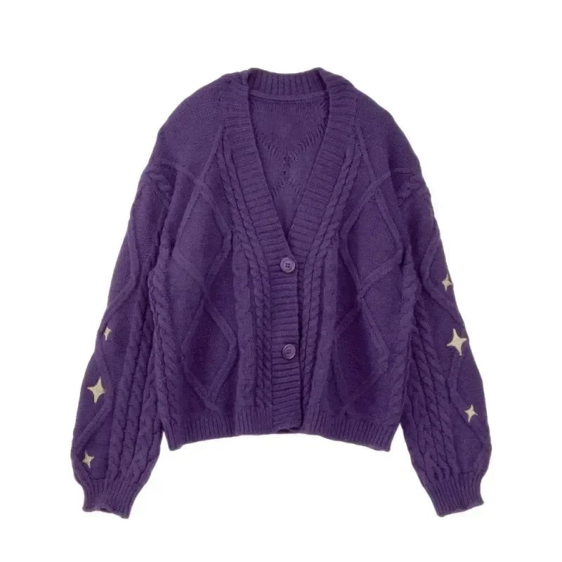 Lunara Winter™ Embroidered Button Cardigan