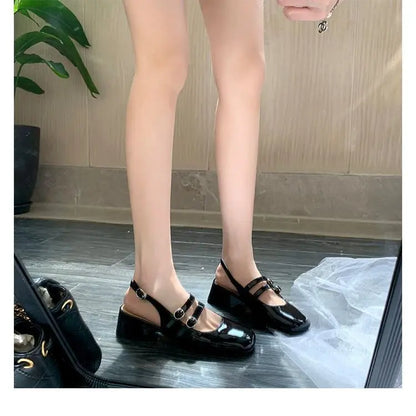 Solenne Shoes™ Retro Square Toe Chunky Heel