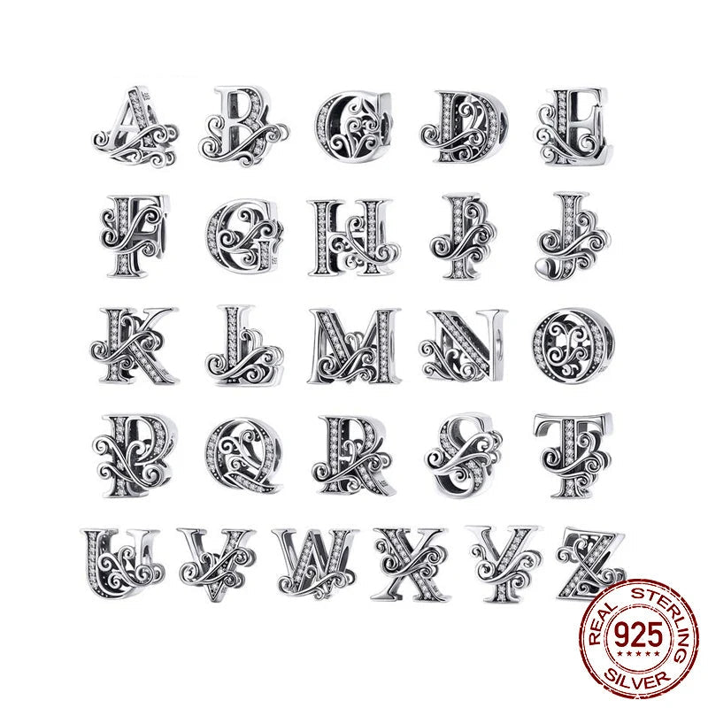 Elara Jewelry™ Vintage-Buchstaben-Charm-Armband