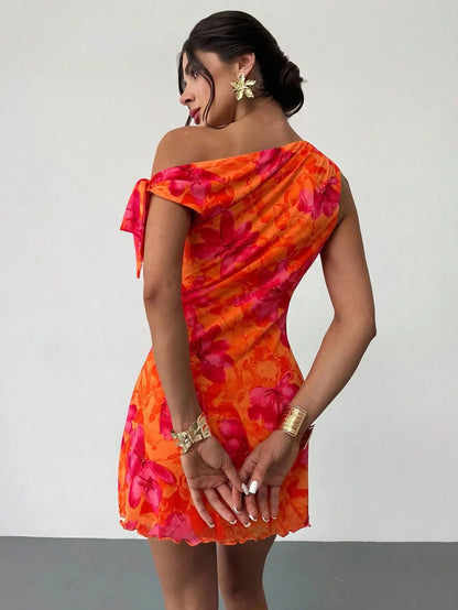 Amoura Dresses™ Summer Floral Print Mini Dress