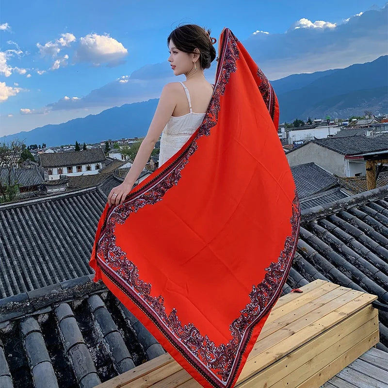 SeaLure™ Aura Artisanal Silk-Blend Shawl