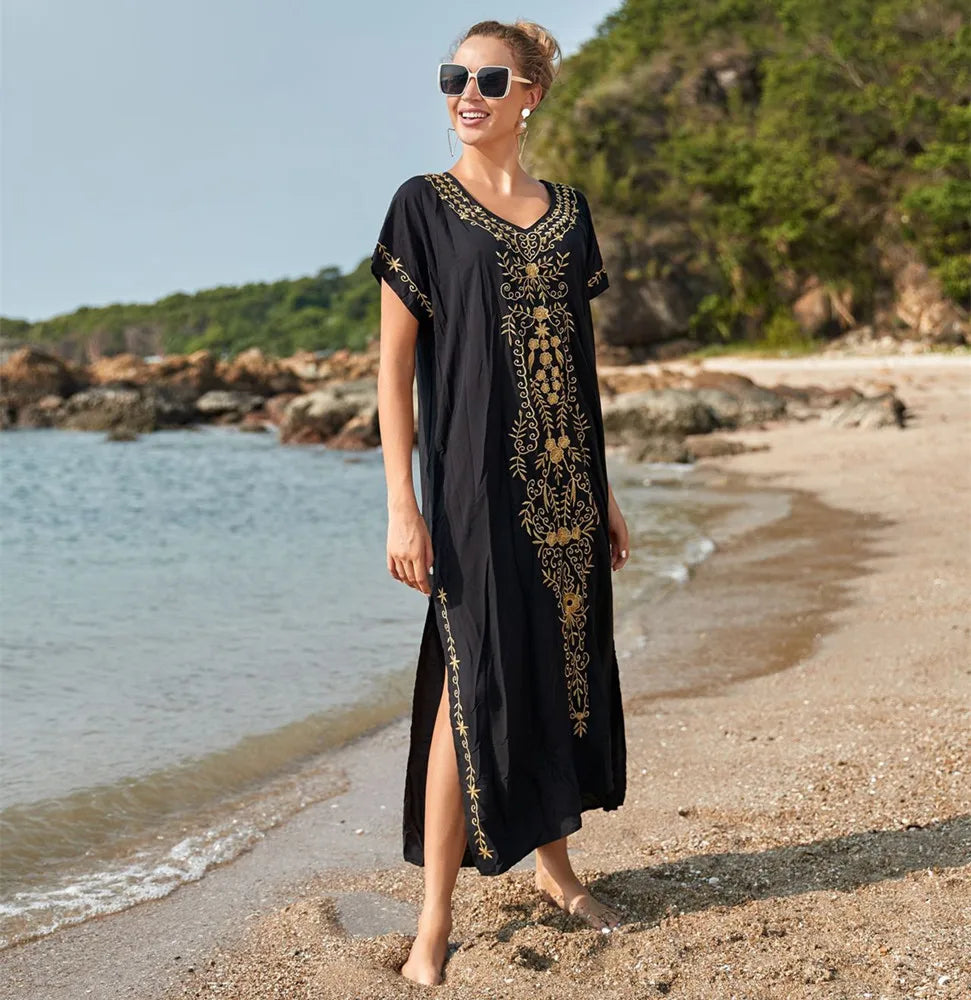 SeaLure™ Bohemian Majesty thêu Kaftan