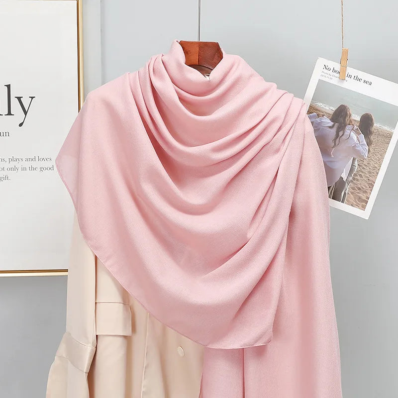 SatinÉclat™ Plain Solid Scarf for Women