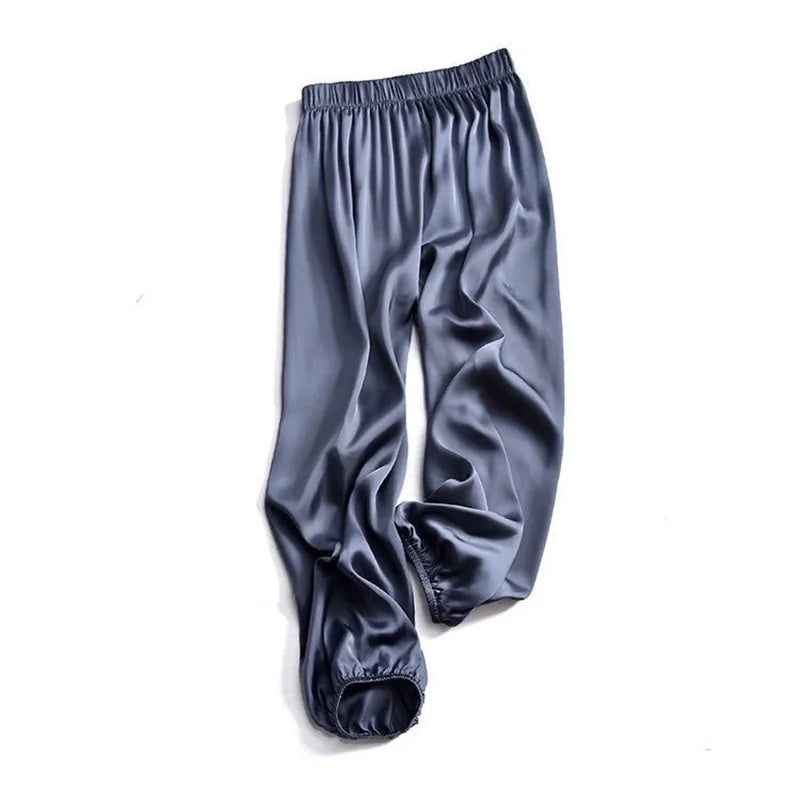 Satin Éclat™ High Waist Ice Silk Pants