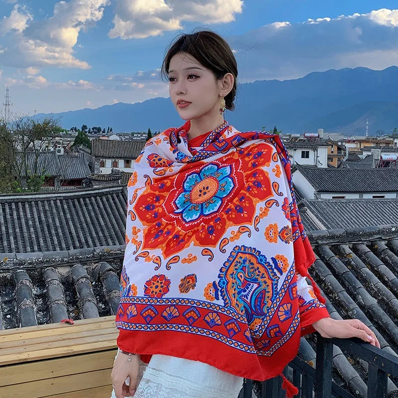 SeaLure™ Aura Artisanal Silk-Blend Shawl