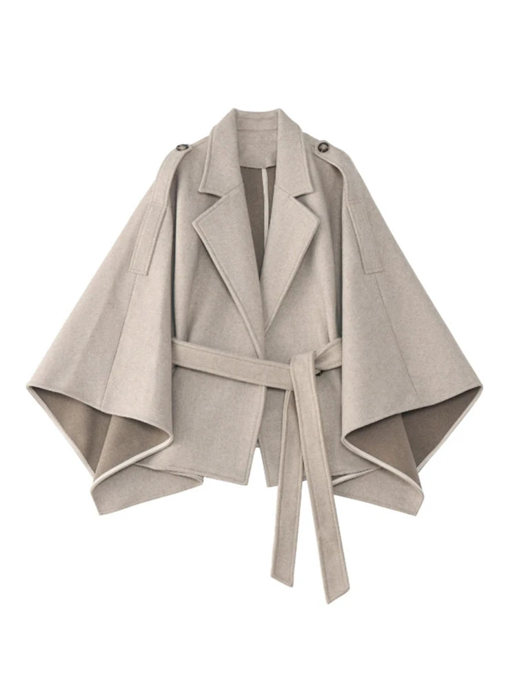 Lunara Winter™ Woolen Cape Coat for Women