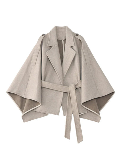 Lunara Winter™ Woolen Cape Coat for Women