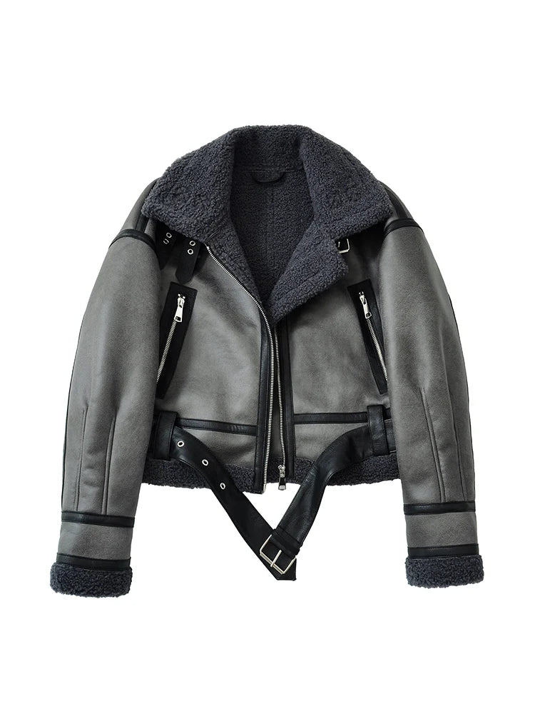 Lunara Winter™ Faux Leather Aviator Jacket