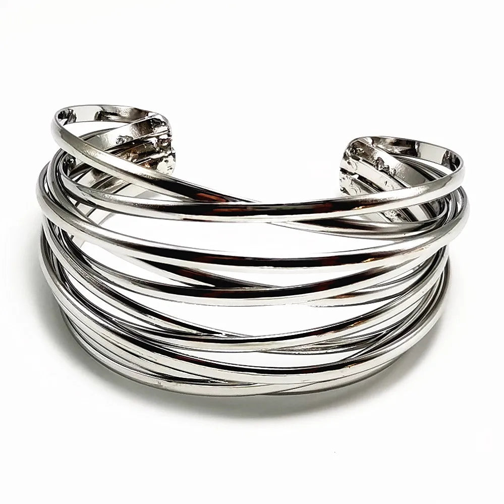 Elara Jewelry™ Imperia Luxe Layered Cuff Bracelet
