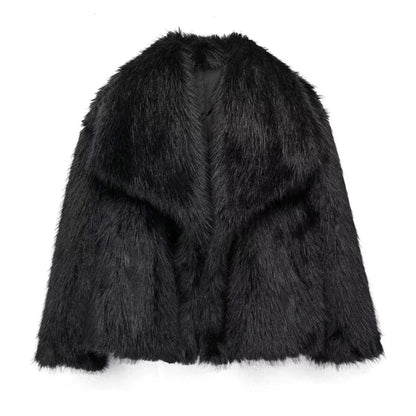 Jaqueta luxuosa de pele sintética cortada Lunara Winter™