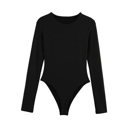 Lunara Winter™ Sleek Crew Neck Long Sleeve Bodysuit