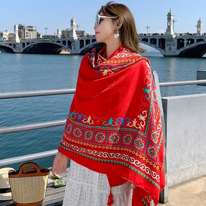 SeaLure™ Aura Artisanal Silk-Blend Shawl