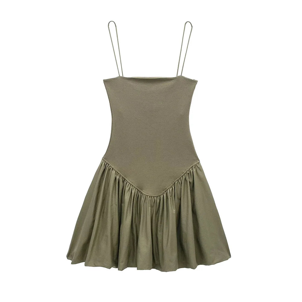 Amoura Dresses™ Minivestido com babado canelado