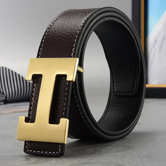 ÉlanBag™ Leather Buckle Metal Belt