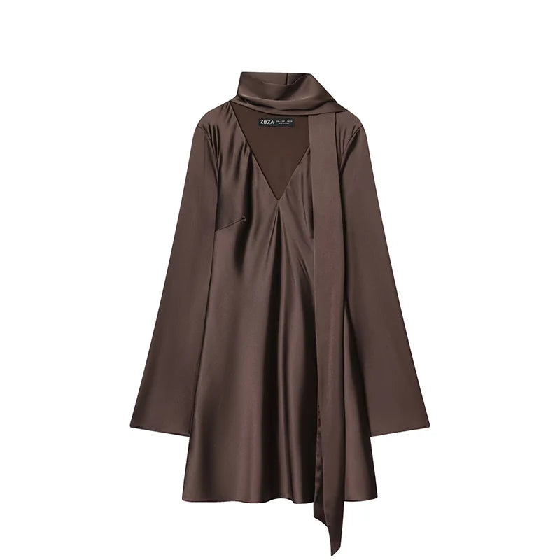 Amoura Dresses™ Elegant Short Dress with Scarf
