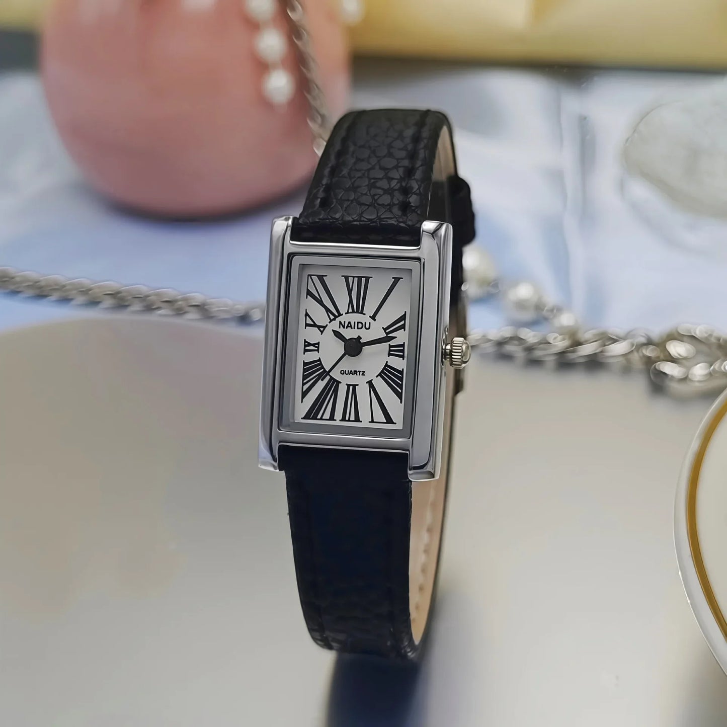 Velya Watches™ Leather Strap Square Watch