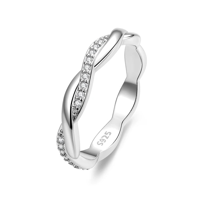 Elara Jewelry™ Aurelia Wave Band Ring
