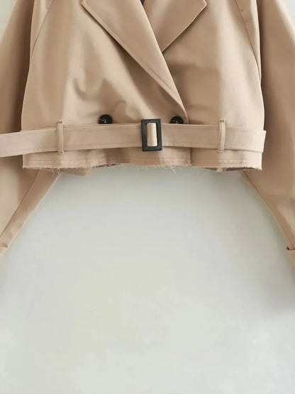 Lunara Winter™ Belt Cropped Trench Jacket